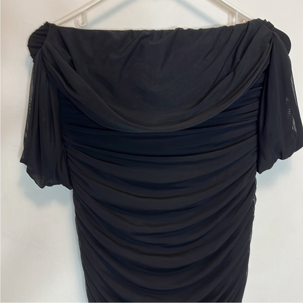 Cameo black ruched strapless bodycon dress - Picture 5 of 13